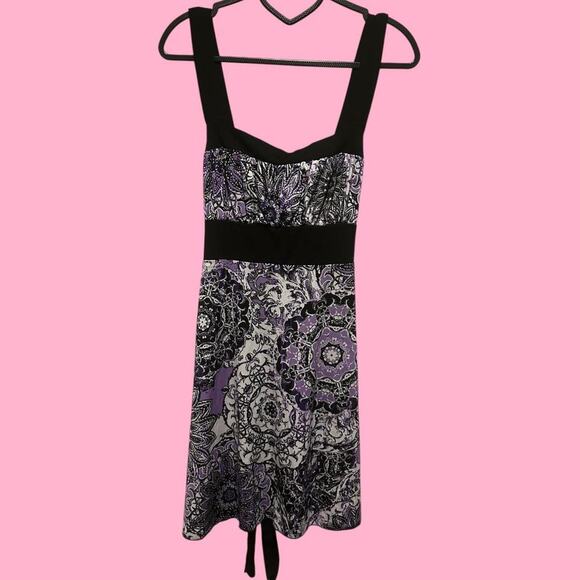 Y2K Square Neck Purple and black Speechless mini dress - Picture 1 of 8